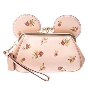 Disney COACH leather wristlet clutch